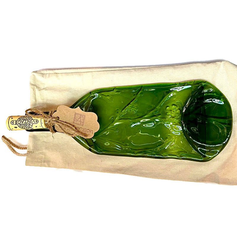 Wine Bottle Cheese Tray With Serving Knife