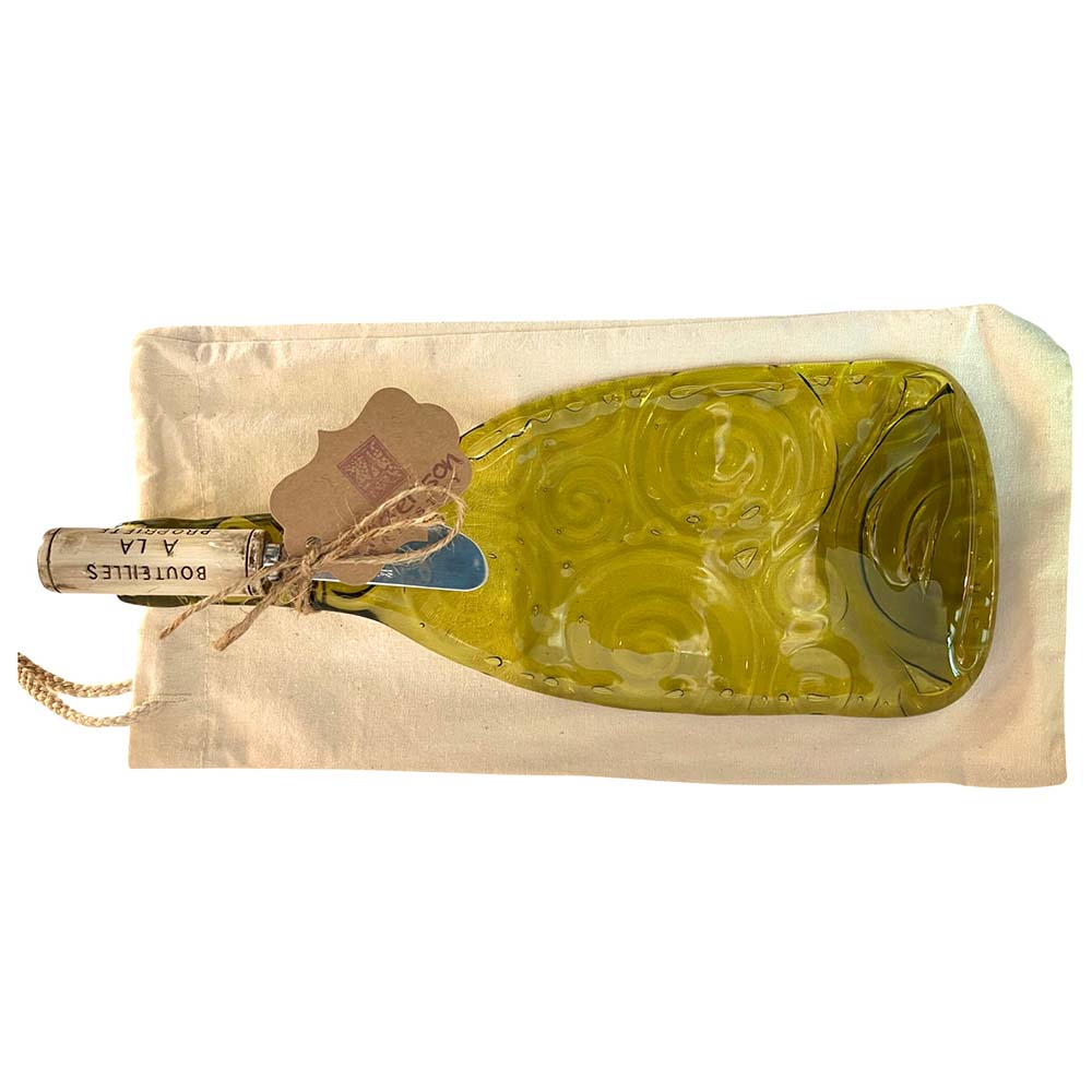 Wine Bottle Cheese Tray With Serving Knife